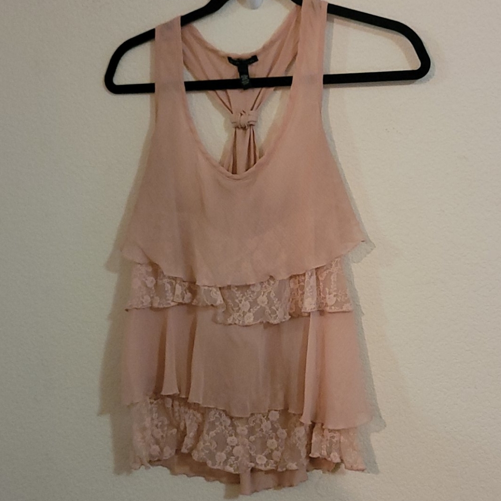 Y2k dusty pink racerback top